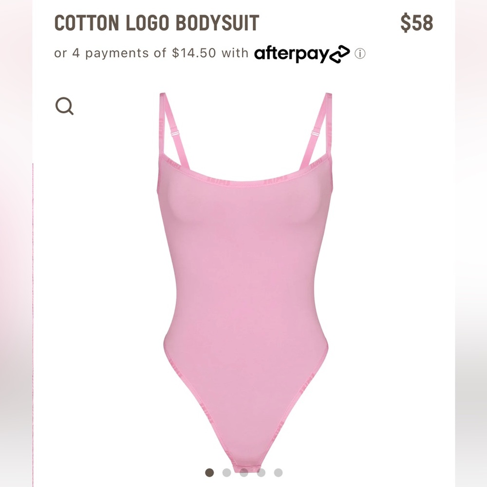 NWOT SKIMS cotton logo bodysuit